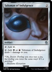 Talisman of Indulgence - Universes Beyond: Doctor Who - Magic: The Gathering card
