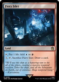 Fiery Islet - Universes Beyond: Doctor Who - Magic: The Gathering card