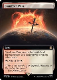 Sundown Pass (Extended Art) - Universes Beyond: Doctor Who - Magic: The Gathering card