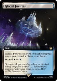 Glacial Fortress (Extended Art) - Universes Beyond: Doctor Who - Magic: The Gathering card