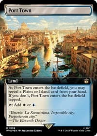 Port Town (Extended Art) (Surge Foil) - Universes Beyond: Doctor Who - Magic: The Gathering card