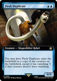 Flesh Duplicate (Extended Art) (Surge Foil) - Universes Beyond: Doctor Who - Magic: The Gathering card