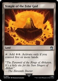 Temple of the False God (Surge Foil) - Universes Beyond: Doctor Who - Magic: The Gathering card