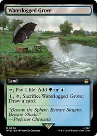 Waterlogged Grove (Extended Art) - Universes Beyond: Doctor Who - Magic: The Gathering card