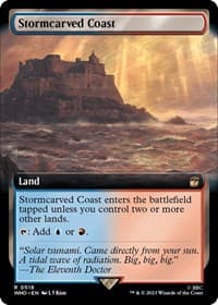 Stormcarved Coast (Extended Art) - Universes Beyond: Doctor Who - Magic: The Gathering card