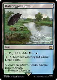 Waterlogged Grove (Surge Foil) - Universes Beyond: Doctor Who - Magic: The Gathering card