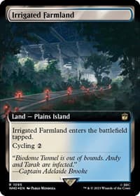Irrigated Farmland (Extended Art) (Surge Foil) - Universes Beyond: Doctor Who - Magic: The Gathering card