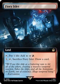 Fiery Islet (Extended Art) (Surge Foil) - Universes Beyond: Doctor Who - Magic: The Gathering card