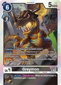 Greymon - Starter Deck 15: Dragon of Courage - Digimon Card Game card