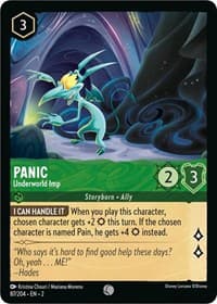 Panic - Underworld Imp - Rise of the Floodborn - Disney Lorcana card
