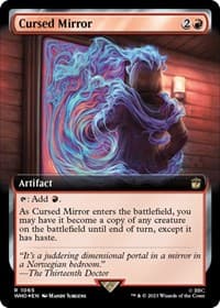 Cursed Mirror (Extended Art) (Surge Foil) - Universes Beyond: Doctor Who - Magic: The Gathering card