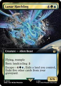 Lunar Hatchling (Extended Art) - Universes Beyond: Doctor Who - Magic: The Gathering card