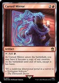 Cursed Mirror (Surge Foil) - Universes Beyond: Doctor Who - Magic: The Gathering card