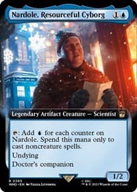 Nardole, Resourceful Cyborg (Extended Art) - Universes Beyond: Doctor Who - Magic: The Gathering card