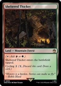 Sheltered Thicket (Surge Foil) - Universes Beyond: Doctor Who - Magic: The Gathering card