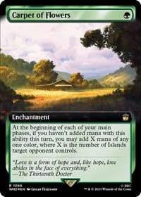 Carpet of Flowers (Extended Art) (Surge Foil) - Universes Beyond: Doctor Who - Magic: The Gathering card