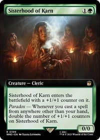 Sisterhood of Karn (Extended Art) - Universes Beyond: Doctor Who - Magic: The Gathering card