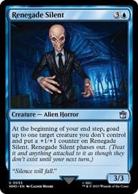 Renegade Silent - Universes Beyond: Doctor Who - Magic: The Gathering card