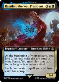 Rassilon, the War President (Extended Art) - Universes Beyond: Doctor Who - Magic: The Gathering card