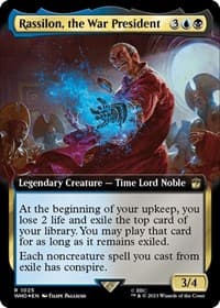Rassilon, the War President (Extended Art) (Surge Foil) - Universes Beyond: Doctor Who - Magic: The Gathering card