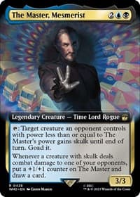 The Master, Mesmerist (Extended Art) - Universes Beyond: Doctor Who - Magic: The Gathering card