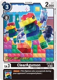 ClearAgumon - Starter Deck 15: Dragon of Courage Pre-Release Cards - Digimon Card Game card
