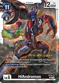 HiAndromon - Starter Deck 15: Dragon of Courage Pre-Release Cards - Digimon Card Game card