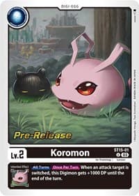 Koromon - Starter Deck 15: Dragon of Courage Pre-Release Cards - Digimon Card Game card