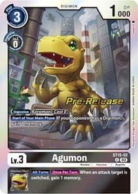 Agumon - Starter Deck 15: Dragon of Courage Pre-Release Cards - Digimon Card Game card