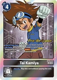 Tai Kamiya - Starter Deck 15: Dragon of Courage Pre-Release Cards - Digimon Card Game card