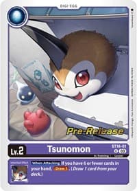 Tsunomon - Starter Deck 16: Wolf of Friendship Pre-Release Cards - Digimon Card Game card