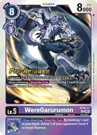 WereGarurumon - Starter Deck 16: Wolf of Friendship Pre-Release Cards - Digimon Card Game card