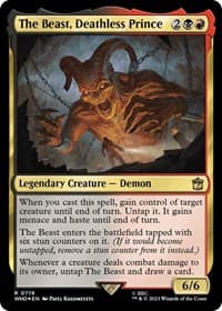 The Beast, Deathless Prince (Surge Foil) - Universes Beyond: Doctor Who - Magic: The Gathering card