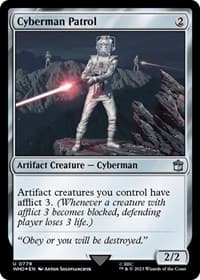 Cyberman Patrol (Surge Foil) - Universes Beyond: Doctor Who - Magic: The Gathering card