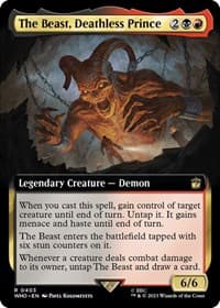 The Beast, Deathless Prince (Extended Art) - Universes Beyond: Doctor Who - Magic: The Gathering card