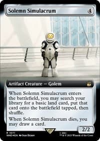 Solemn Simulacrum (Extended Art) (Surge Foil) - Universes Beyond: Doctor Who - Magic: The Gathering card