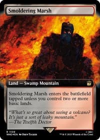 Smoldering Marsh (Extended Art) (Surge Foil) - Universes Beyond: Doctor Who - Magic: The Gathering card