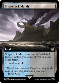 Shipwreck Marsh (Extended Art) (Surge Foil) - Universes Beyond: Doctor Who - Magic: The Gathering card