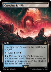 Creeping Tar Pit (Extended Art) - Universes Beyond: Doctor Who - Magic: The Gathering card