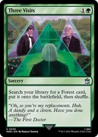 Three Visits - Universes Beyond: Doctor Who - Magic: The Gathering card