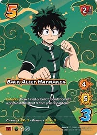 Back Alley Haymaker (Pro Hero Nationals 2023) - UniVersus: My Hero Academia Promo Cards - UniVersus card