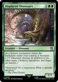 Displaced Dinosaurs - Universes Beyond: Doctor Who - Magic: The Gathering card