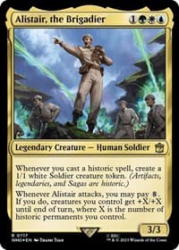 Alistair, the Brigadier (Surge Foil) - Universes Beyond: Doctor Who - Magic: The Gathering card