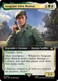 Sergeant John Benton (Extended Art) - Universes Beyond: Doctor Who - Magic: The Gathering card