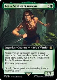 Leela, Sevateem Warrior (Extended Art) - Universes Beyond: Doctor Who - Magic: The Gathering card