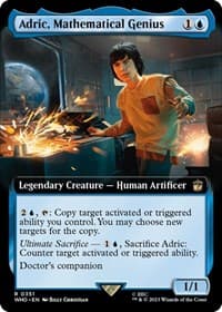 Adric, Mathematical Genius (Extended Art) - Universes Beyond: Doctor Who - Magic: The Gathering card