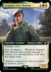 Sergeant John Benton (Extended Art) (Surge Foil) - Universes Beyond: Doctor Who - Magic: The Gathering card