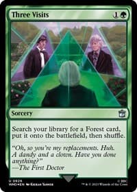 Three Visits (Surge Foil) - Universes Beyond: Doctor Who - Magic: The Gathering card