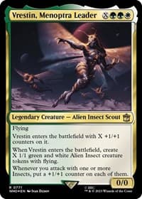 Vrestin, Menoptra Leader (Surge Foil) - Universes Beyond: Doctor Who - Magic: The Gathering card