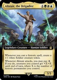 Alistair, the Brigadier (Extended Art) - Universes Beyond: Doctor Who - Magic: The Gathering card